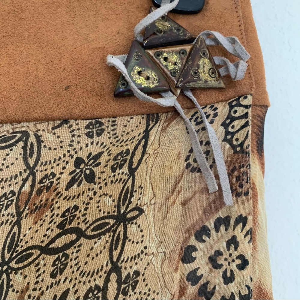 Sandy Starkman Bohemian Patchwork Midi Skirt - Me… - image 3